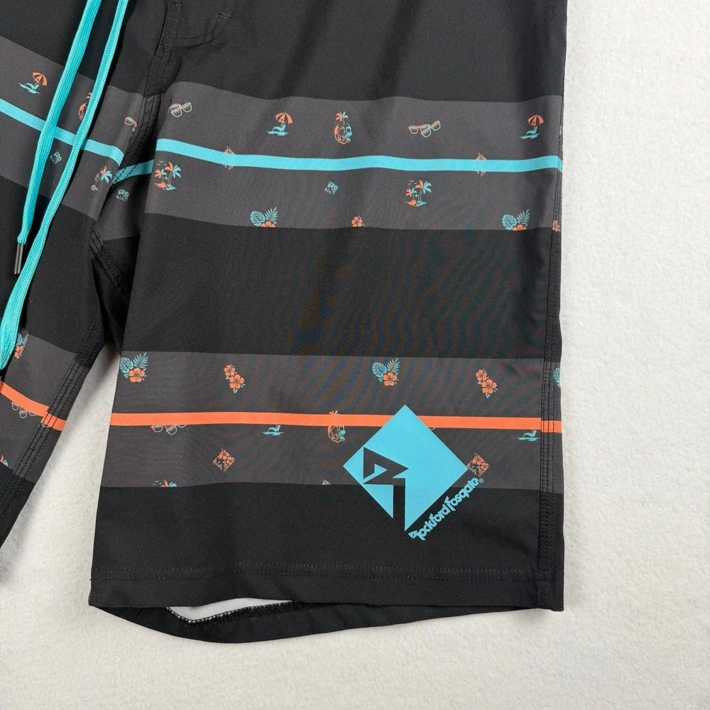 Rockford‎ x Dixxon Men's Unlined Boardshorts Black Sz 34